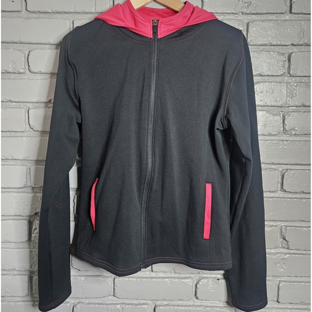 Pearl Izumi Women's Grid Fleece Hooded Jacket‎ Grey Pink Size L